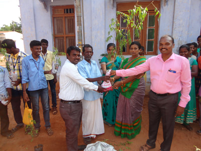 donate saplings to villager on 26-10-2017 through NSS.