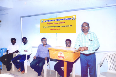 Participated Outreach Programme @ Department of Economics, Pope's College on December 2015.